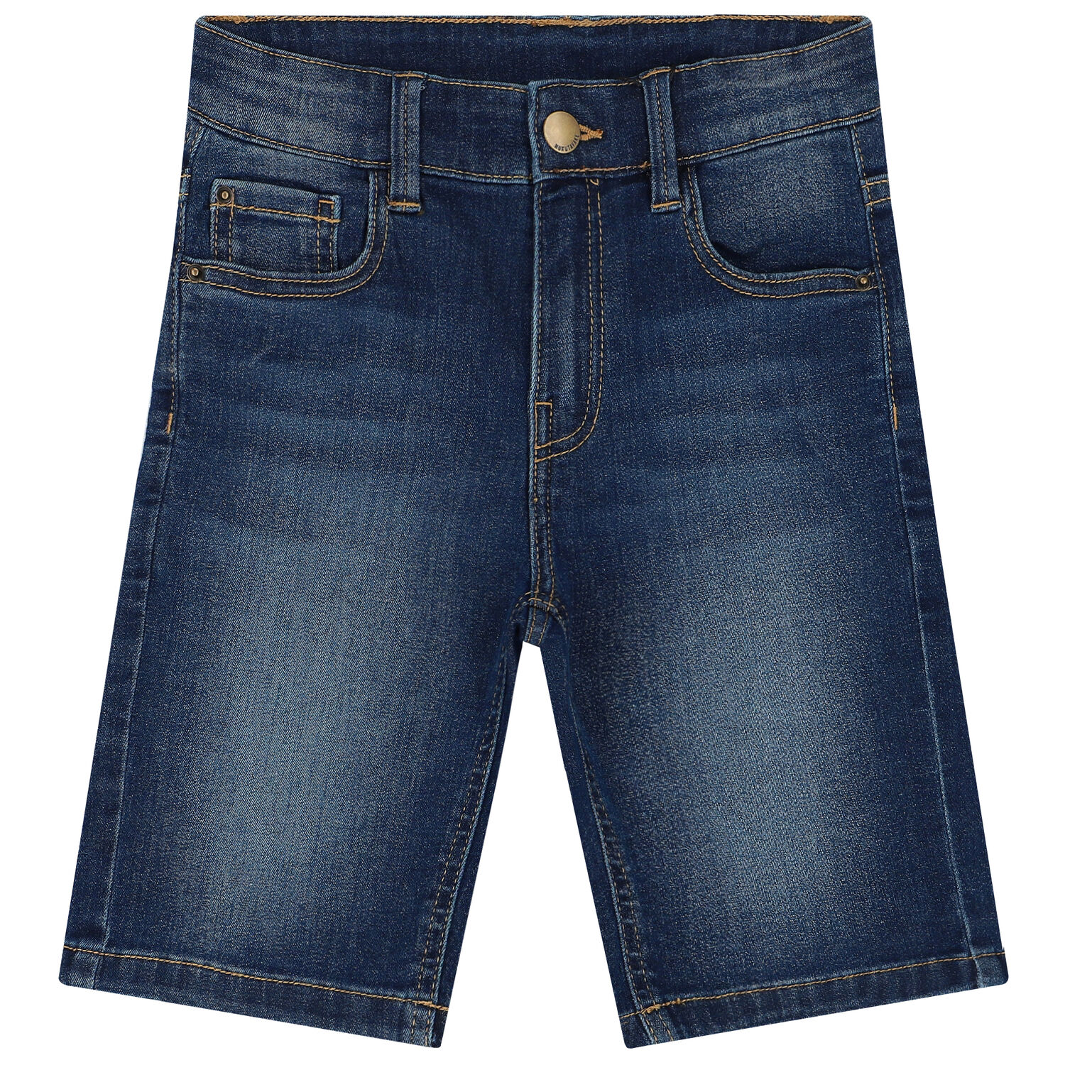 Boys Blue Denim Shorts, 1, hi-res