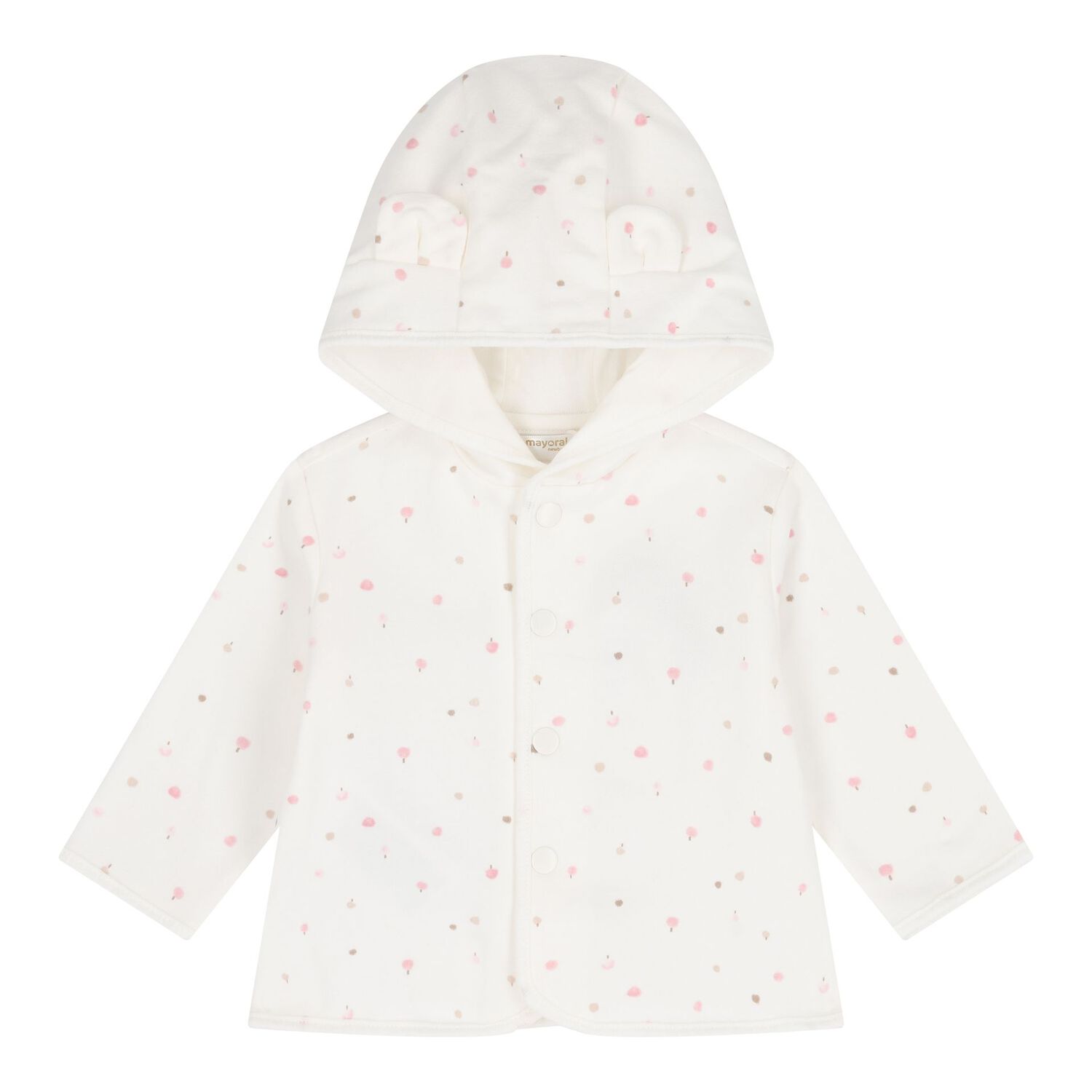 Baby Girls Ivory & Pink 3 Piece Tracksuit, 2, hi-res