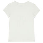 Girls White Polo Bear T-Shirt, 1, hi-res