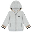 Younger Boys Grey Logo Tracksuit, 1, hi-res