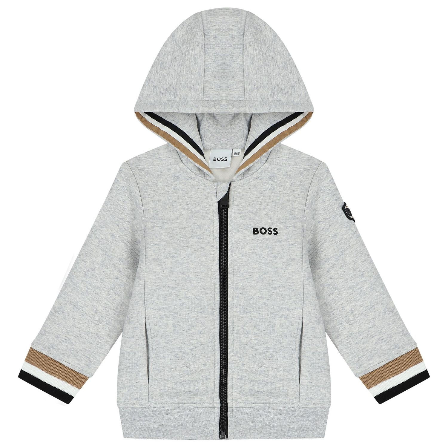 Younger Boys Grey Logo Tracksuit, 1, hi-res image number null