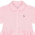 Baby Girls Pink Logo Polo Dress Set, 1, hi-res