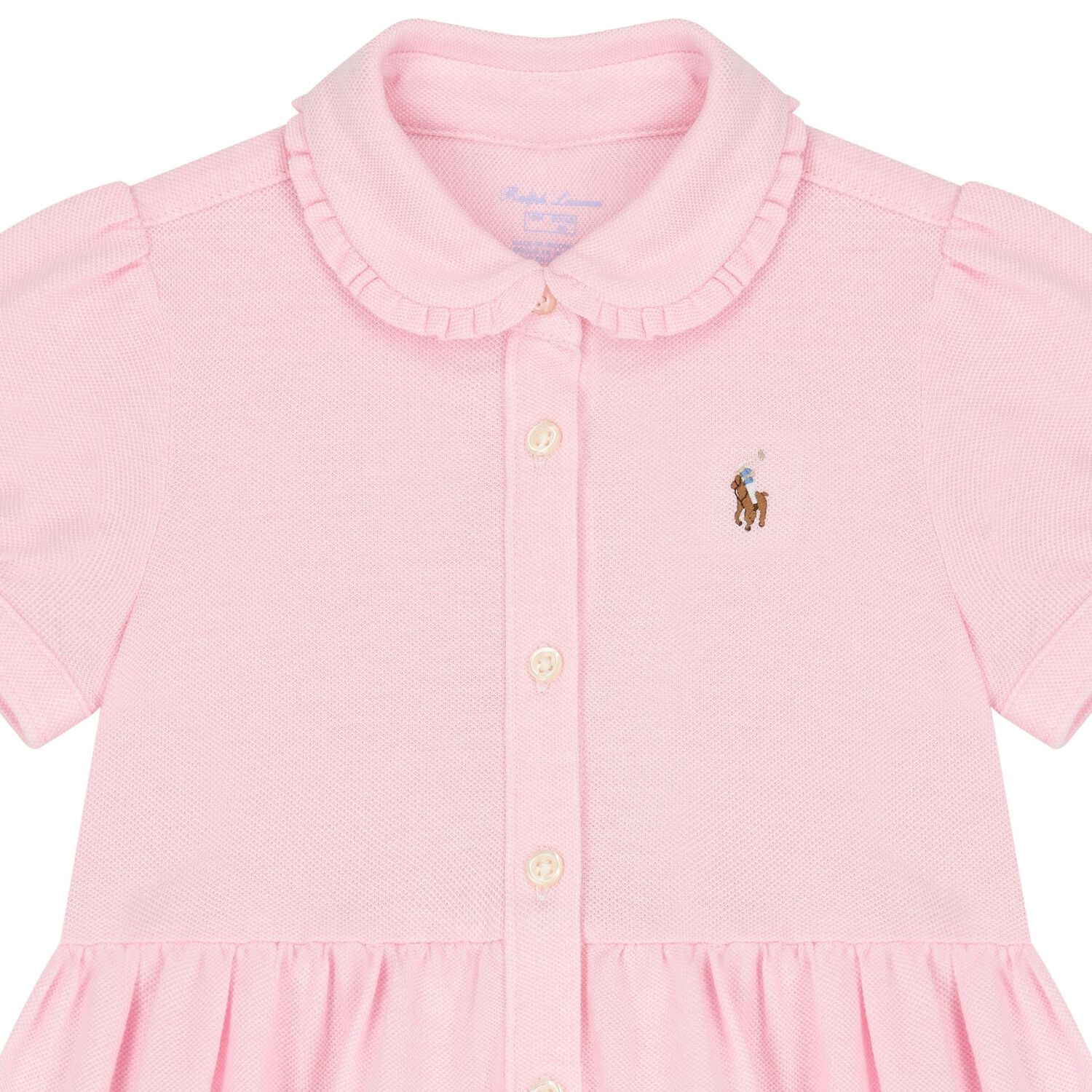Baby Girls Pink Logo Polo Dress Set, 1, hi-res