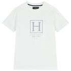 Boys White Logo T-Shirt, 1, hi-res