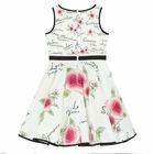 Girls White Floral Dress, 1, hi-res