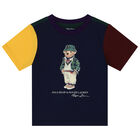 Baby Boys Navy Blue Polo Bear T-Shirt, 1, hi-res