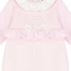 Baby Girls Pink Logo Flower Babygrow, 1, hi-res