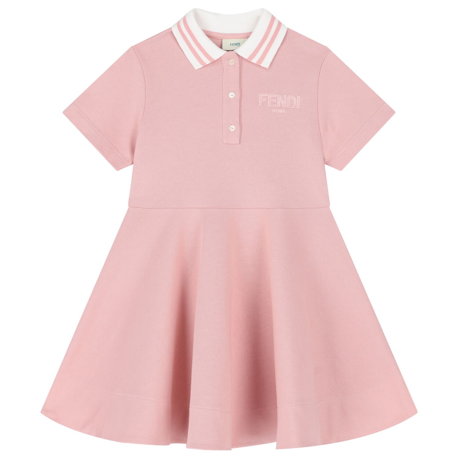 Girls Pink Logo Polo Dress, 1, hi-res