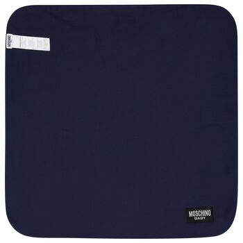 Navy Blue Teddy Bear Logo Baby Blanket