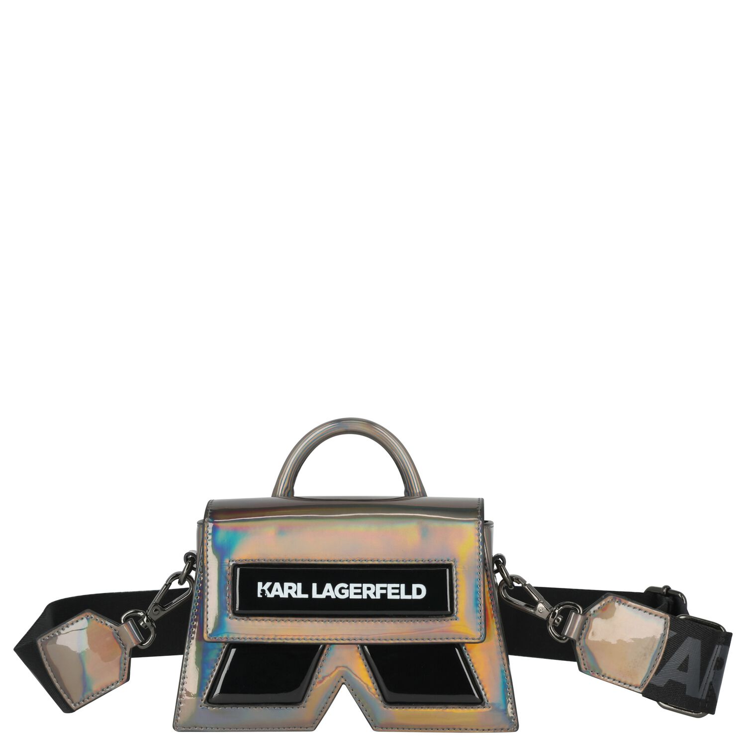 Girls Mini Me Black Logo Handbag, 1, hi-res