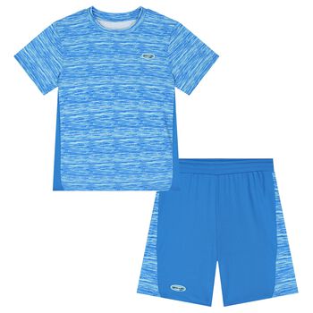 Boys Blue Logo Shorts Set