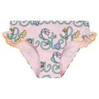 Girls Pink Logo Flower Bikini, 1, hi-res