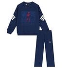 Boys Navy Blue Marvel Tracksuit, 1, hi-res