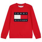 Boys Red Logo Sweatshirt, 2, hi-res