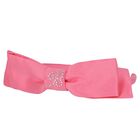 Girls Pink Logo Bow Headband, 1, hi-res