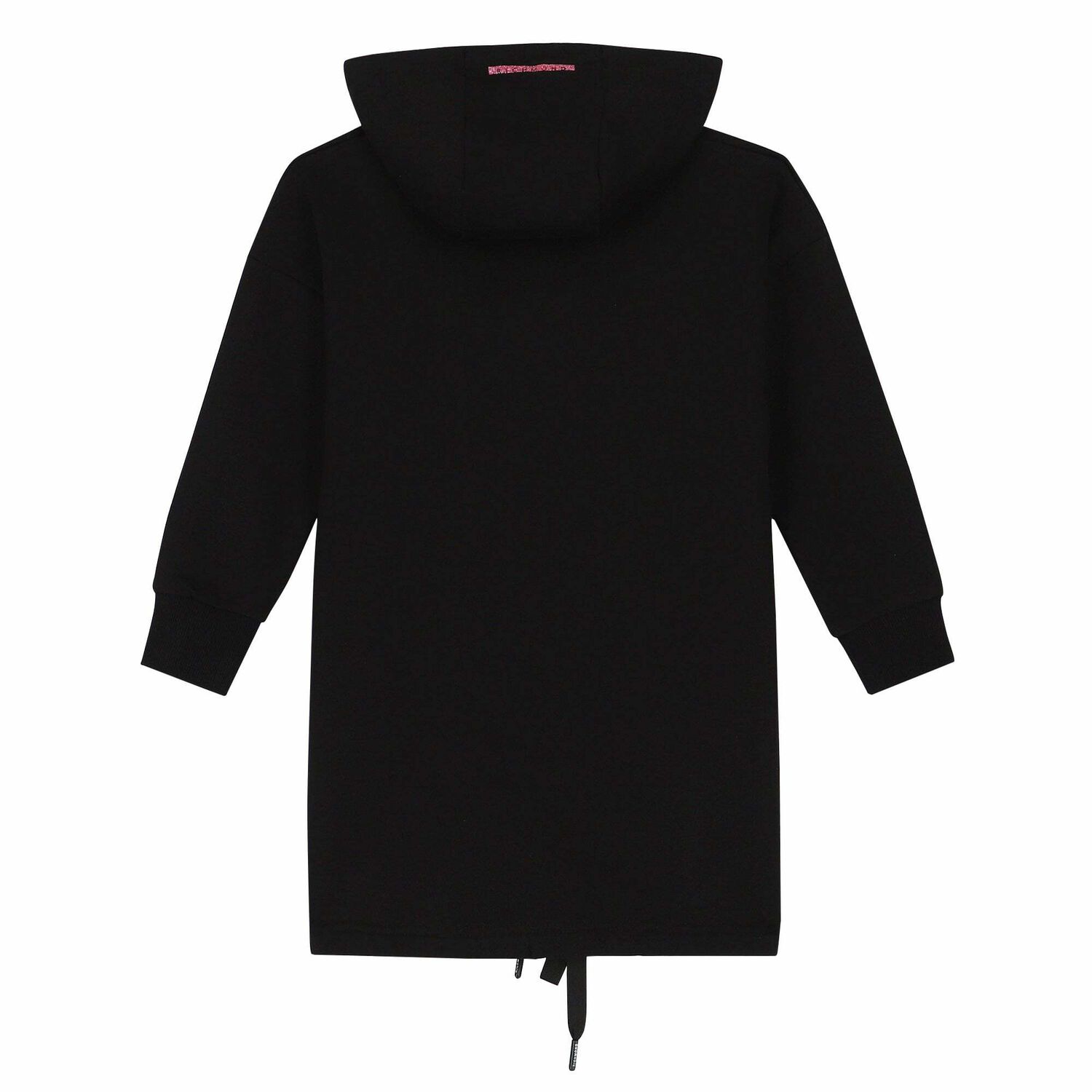 Girls Black Logo Hooded Dress, 1, hi-res image number null