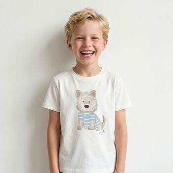 Younger Boys Ivory Puppy T-Shirt 