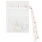 Girls White & Silver Butterfly Hair Clip, 3, hi-res