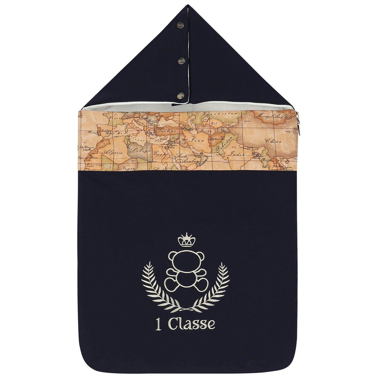 Navy Blue & Beige Geo Map Baby Nest, 2, hi-res image number null