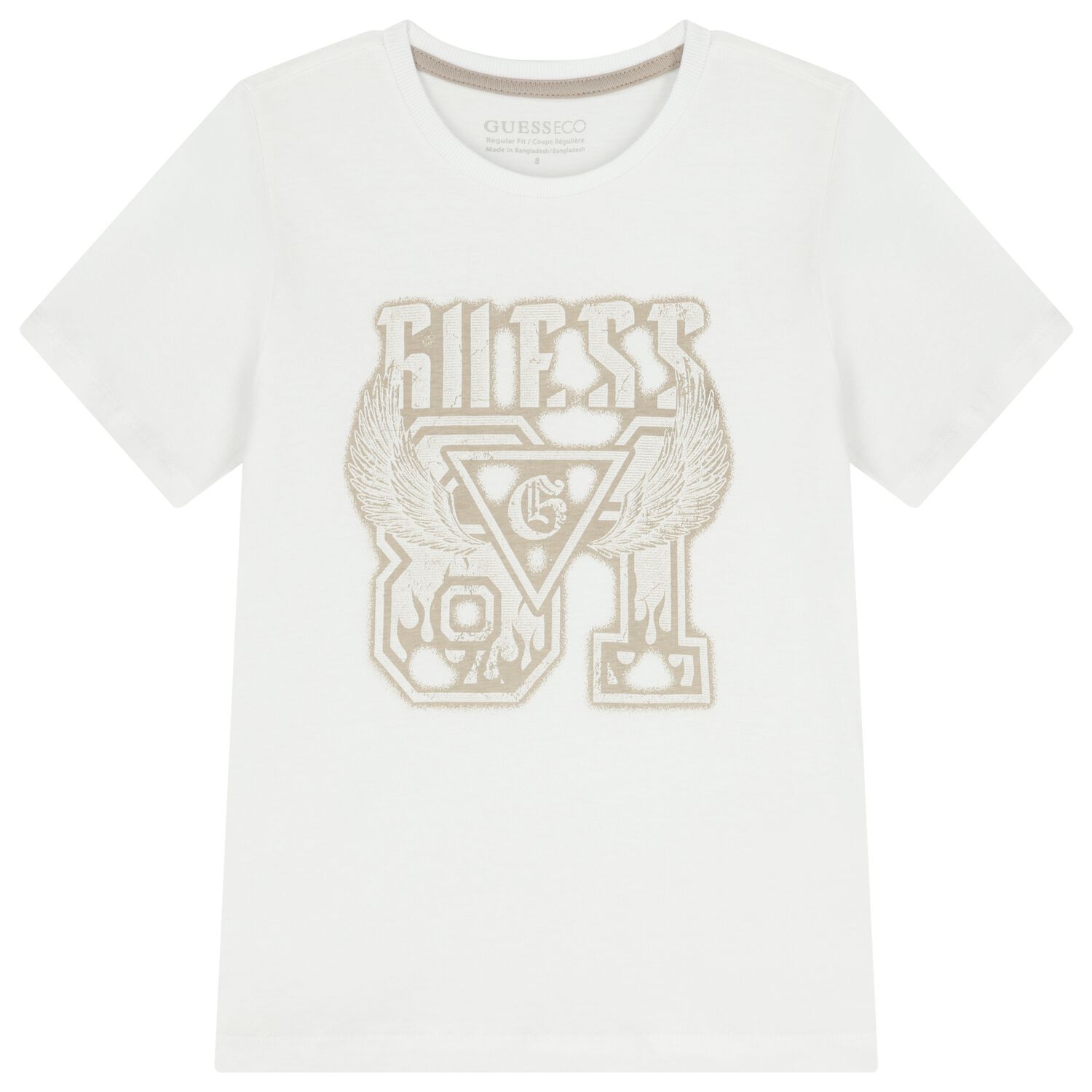 Boys White Logo T-Shirt, 1, hi-res