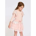 Girls Blush Pink Sequin Tulle Skirt, 1, hi-res