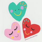 Younger Girls White Hearts Long Sleeve Top, 1, hi-res