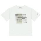 Boys White Logo T-Shirt, 1, hi-res