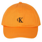 Boys Orange Logo Cap, 3, hi-res
