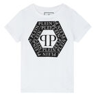 White & Black Logo T-shirt, 1, hi-res