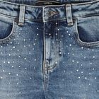 Girls Blue Embellished Denim Jeans, 1, hi-res
