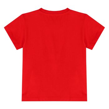 Younger Red Teddy Bear Logo T-Shirt
