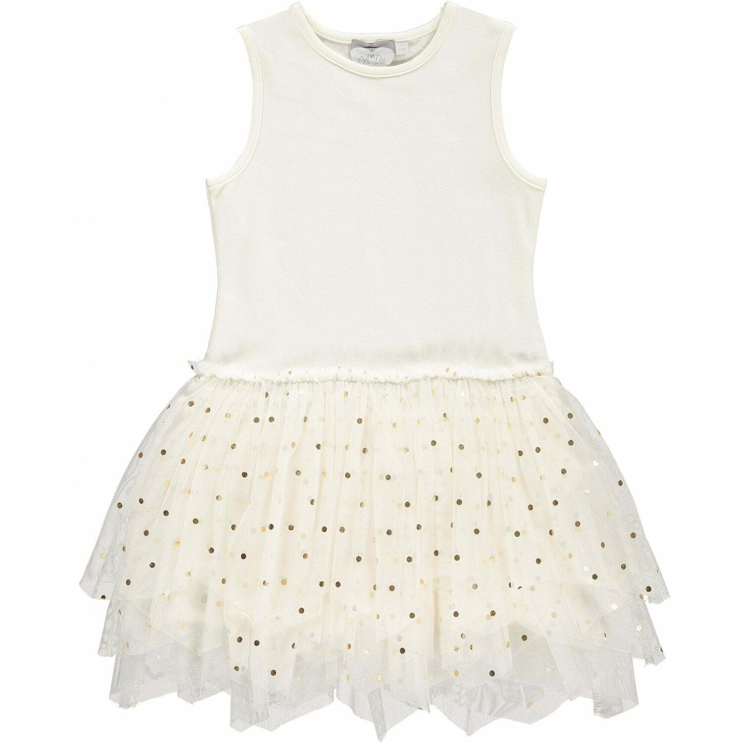 Girls Silver & White Two-Piece Dress, 1, hi-res
