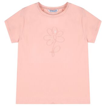 Girls Pink Flower T-Shirt