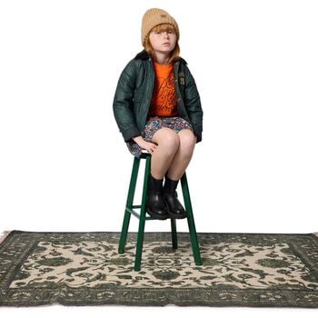 Girls Black Logo Leather Boots