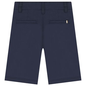 Boys Navy Blue Chino Shorts