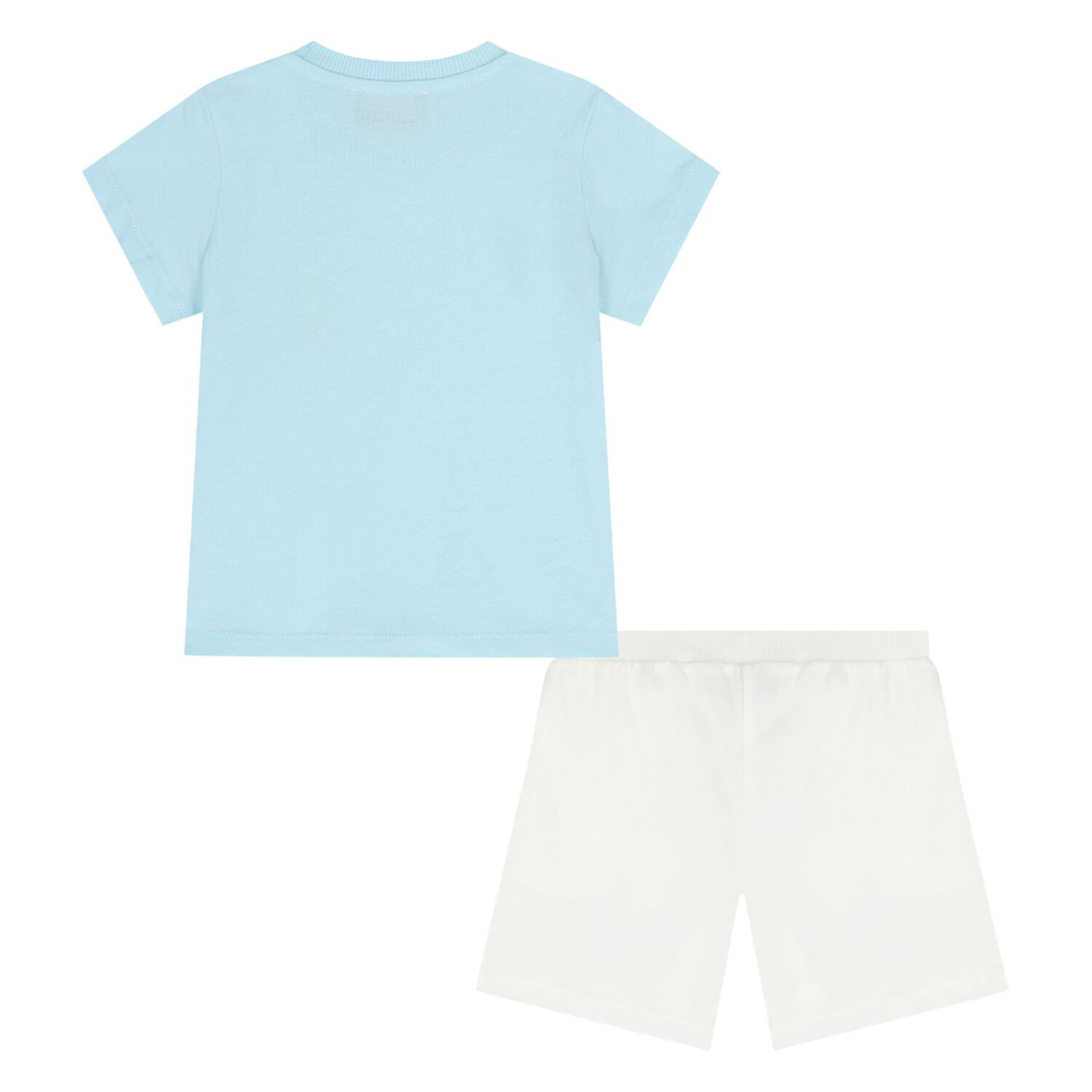 Younger Blue & White Teddy Bear Shorts Set, 1, hi-res
