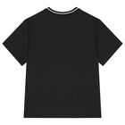 Boys Black Logo T-Shirt, 1, hi-res