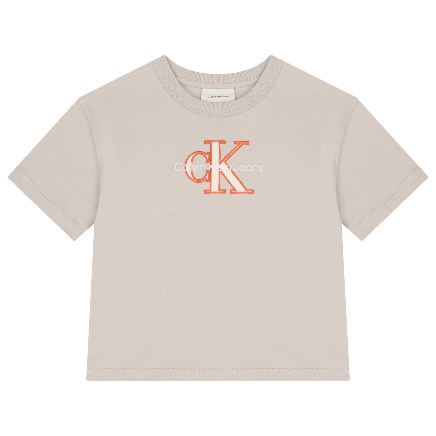 Boys Beige Logo T-Shirt, 2, hi-res image number null