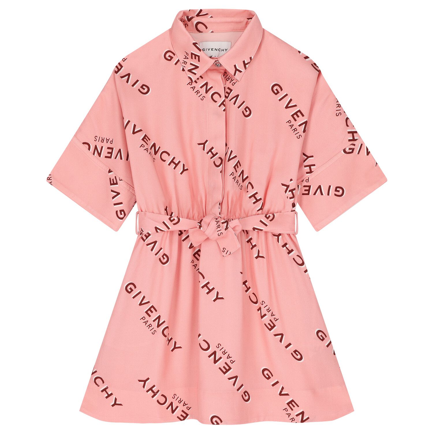 Girls Pink Logo Dress, 1, hi-res