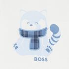 Baby Boys White Red Panda Logo Long Sleeve Top , 1, hi-res