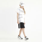 Girls Black & White Logo Dress Set, 1, hi-res