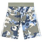 Blue & Grey Trefoil Logo Shorts Set, 1, hi-res