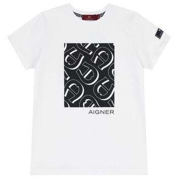Boys White Logo T-Shirt
