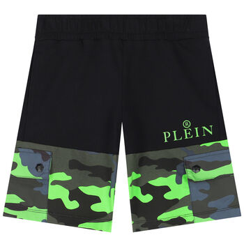 Boys Black Logo Shorts