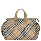 Beige Check Baby Changing Bag, 1, hi-res