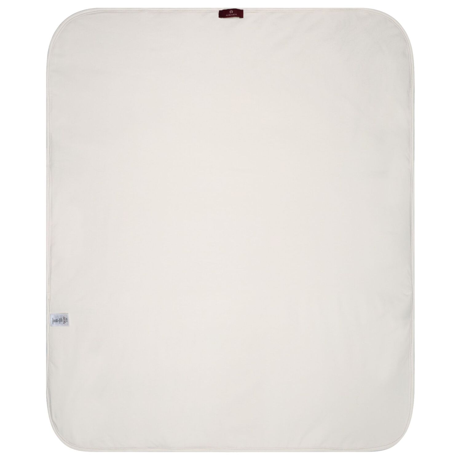 White & Beige Teddy Bear Logo Baby Blanket , 1, hi-res