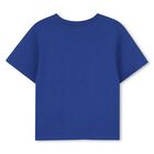 Girls Blue Daisy Logo T-Shirt, 1, hi-res