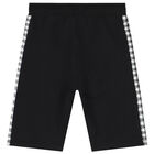 Boys Black Logo Shorts, 2, hi-res