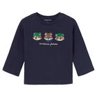 Younger Boys Navy Blue Long Sleeve Top, 2, hi-res
