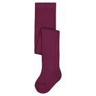 Younger Girls Burgundy Tights, 6, hi-res